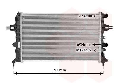 Ψυγείο, ψύξη κινητήρα VAN WEZEL 37002444