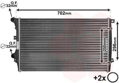 Ψυγείο, ψύξη κινητήρα VAN WEZEL 58012206