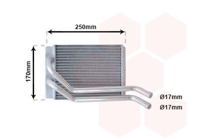 Εναλλάκτης θερμότητας, θέρμανση  VAN WEZEL 82006118