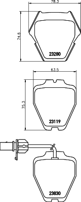 Σετ τακάκια, δισκόφρενα HELLA PAGID 8DB355009031