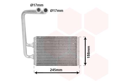 Εναλλάκτης θερμότητας, θέρμανση  VAN WEZEL 82006121