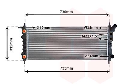 Ψυγείο, ψύξη κινητήρα VAN WEZEL 37002264