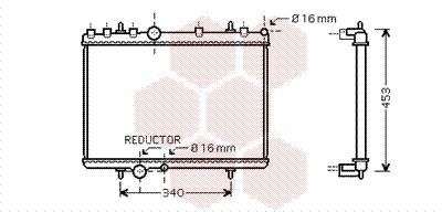 Ψυγείο, ψύξη κινητήρα VAN WEZEL 40002266