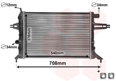 Ψυγείο, ψύξη κινητήρα VAN WEZEL 37002272