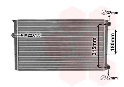 Ψυγείο, ψύξη κινητήρα VAN WEZEL 58002105