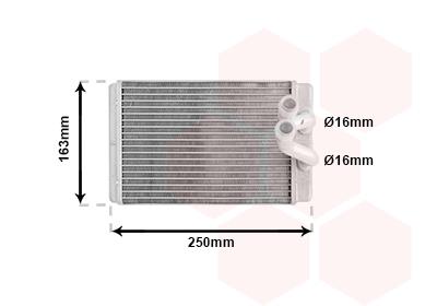 Εναλλάκτης θερμότητας, θέρμανση  VAN WEZEL 82006232