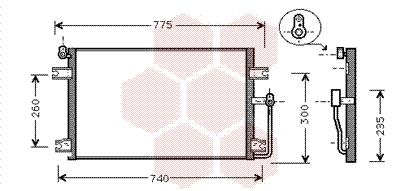 Συμπυκνωτής, σύστ. κλιματισμού VAN WEZEL 81005085