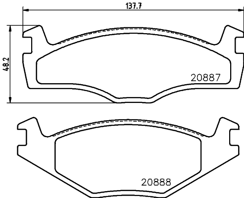 Σετ τακάκια, δισκόφρενα HELLA PAGID 8DB355017521