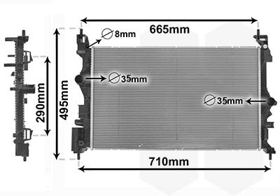 Ψυγείο, ψύξη κινητήρα VAN WEZEL 37012701