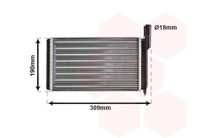 Εναλλάκτης θερμότητας, θέρμανση  VAN WEZEL 26006009