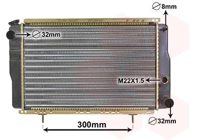 Ψυγείο, ψύξη κινητήρα VAN WEZEL 43002001