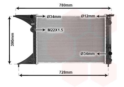 Ψυγείο, ψύξη κινητήρα VAN WEZEL 37002245