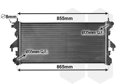 Ψυγείο, ψύξη κινητήρα VAN WEZEL 40002308