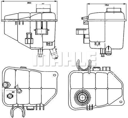 Δοχείο διαστολής, ψυκτικό υγρό BEHR CRT126000S