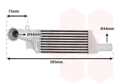 Ψυγείο αέρα υπερπλήρωσης VAN WEZEL 37004404