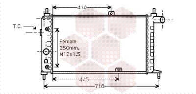 Ψυγείο, ψύξη κινητήρα VAN WEZEL 37002067