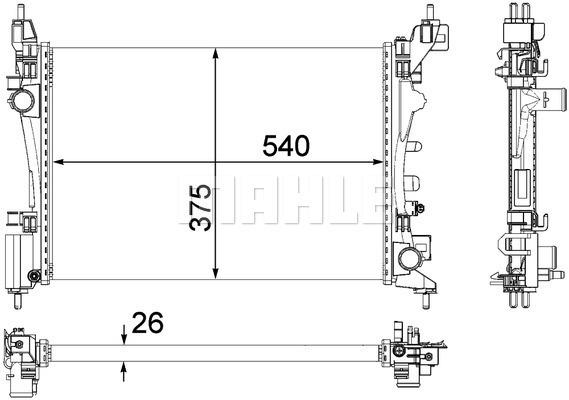 Ψυγείο, ψύξη κινητήρα BEHR CR1182000P