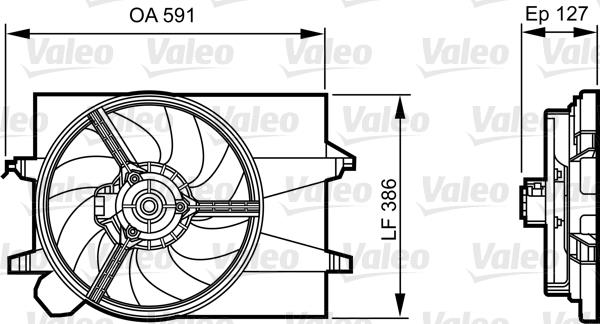 Βεντιλατέρ, ψύξη κινητήρα VALEO 696278