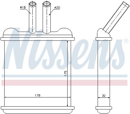 Εναλλάκτης θερμότητας, θέρμανση  NISSENS 76502