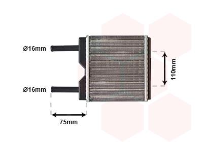 Εναλλάκτης θερμότητας, θέρμανση  VAN WEZEL 37006094