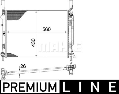 Ψυγείο, ψύξη κινητήρα BEHR CR1154000P