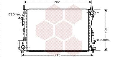 Ψυγείο, ψύξη κινητήρα VAN WEZEL 37002395