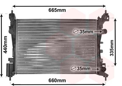 Ψυγείο, ψύξη κινητήρα VAN WEZEL 37002408