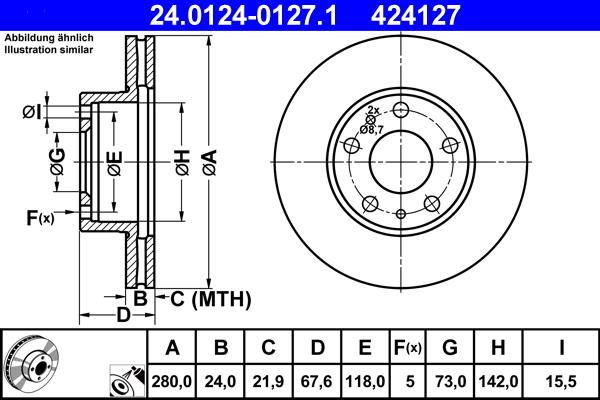 424127 - ΔΙΣΚΟΙ ΦΡ. CITROEN JUMPER BUS (230P) | RELAY (