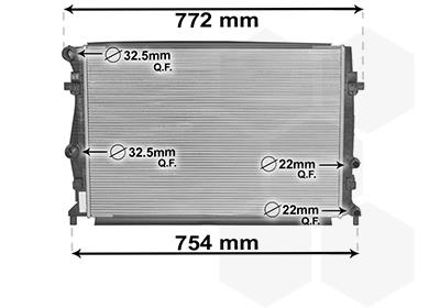 Ψυγείο, ψύξη κινητήρα VAN WEZEL 58002343