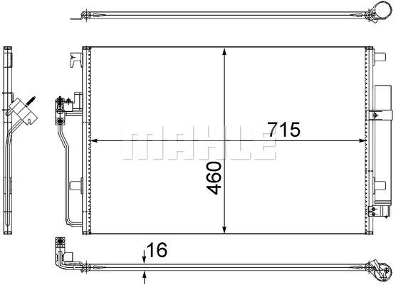 Συμπυκνωτής, σύστ. κλιματισμού BEHR AC553001S