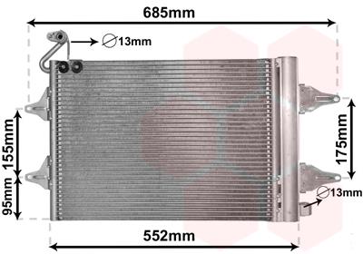 Συμπυκνωτής, σύστ. κλιματισμού VAN WEZEL 76005007