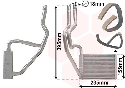 Εναλλάκτης θερμότητας, θέρμανση  VAN WEZEL 18006329