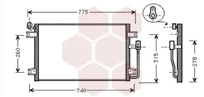 Συμπυκνωτής, σύστ. κλιματισμού VAN WEZEL 81005030