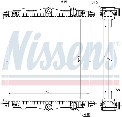 Ψυγείο, ψύξη κινητήρα NISSENS 614450