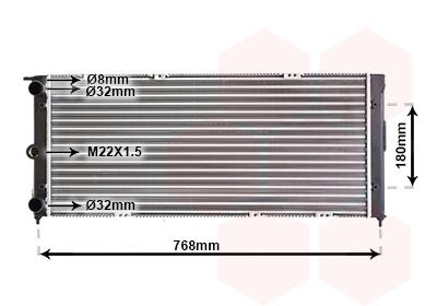 Ψυγείο, ψύξη κινητήρα VAN WEZEL 58002037