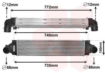 Ψυγείο αέρα υπερπλήρωσης VAN WEZEL 59004173