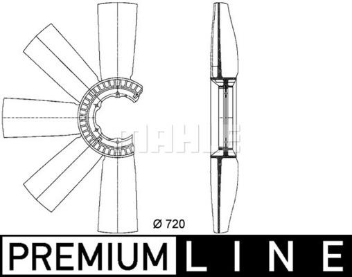 Φτερωτή, ψύξη κινητήρα BEHR CFW12000P