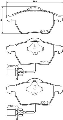 Σετ τακάκια, δισκόφρενα HELLA PAGID 8DB355010-731