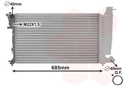 Ψυγείο, ψύξη κινητήρα VAN WEZEL 40002137