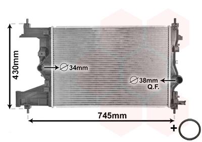 Ψυγείο, ψύξη κινητήρα VAN WEZEL 37002487