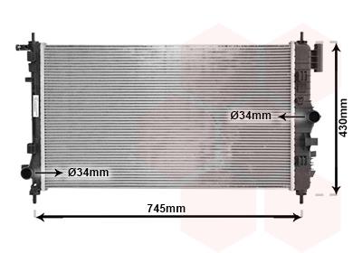 Ψυγείο, ψύξη κινητήρα VAN WEZEL 37002469