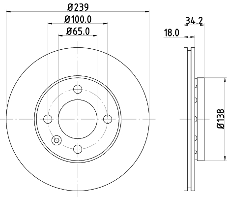 Δισκόπλακες εμπρός HELLA PAGID 8DD 355 104-211