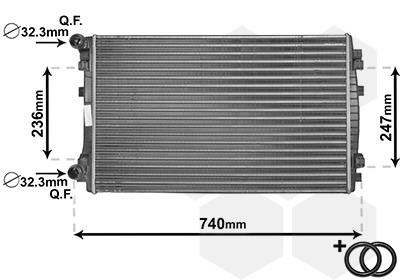 Ψυγείο, ψύξη κινητήρα VAN WEZEL 58002338