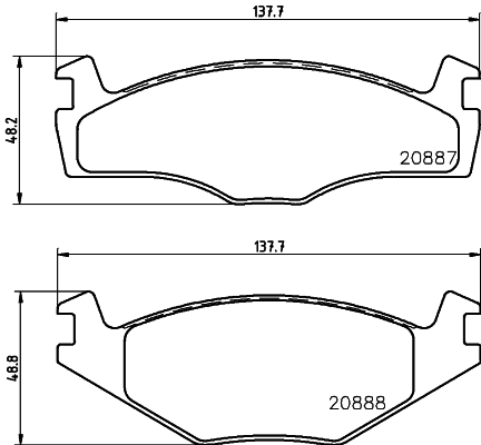 Σετ τακάκια, δισκόφρενα HELLA PAGID 8DB 355 006-381