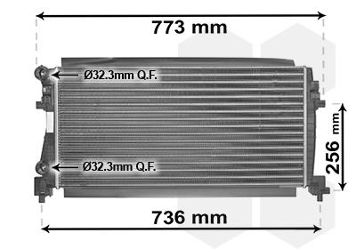 Ψυγείο, ψύξη κινητήρα VAN WEZEL 58002340