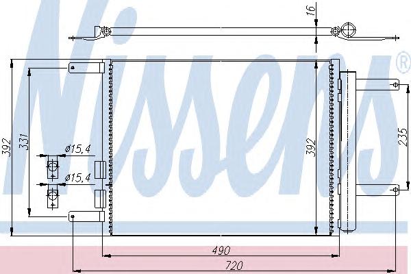 Συμπυκνωτής, σύστ. κλιματισμού NISSENS 94988