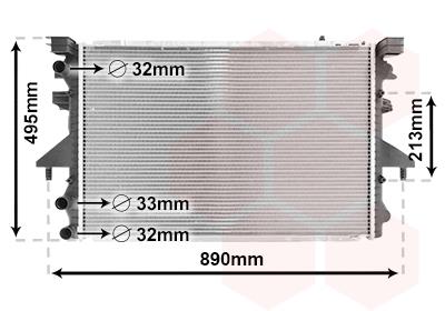 Ψυγείο, ψύξη κινητήρα VAN WEZEL 58002230