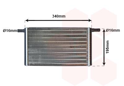 Εναλλάκτης θερμότητας, θέρμανση  VAN WEZEL 58006068