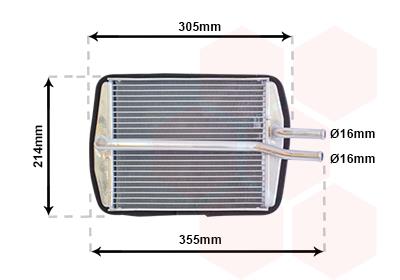 Εναλλάκτης θερμότητας, θέρμανση  VAN WEZEL 18006216