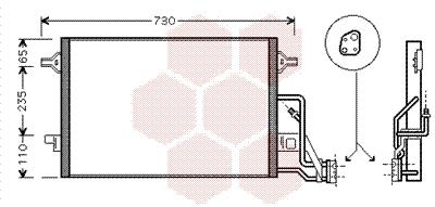 Συμπυκνωτής, σύστ. κλιματισμού VAN WEZEL 58005190